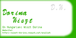 dorina wiszt business card